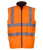 Yoko Hi-Vis Reversible Fleece Bodywarmer | Orange
