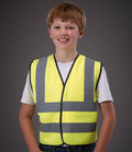 Yoko Kids Hi-Vis Two Band and Braces Waistcoat | Yellow