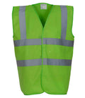 Yoko Hi-Vis Two Band and Braces Waistcoat | Lime Green