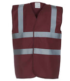 Yoko Hi-Vis Two Band and Braces Waistcoat | Maroon