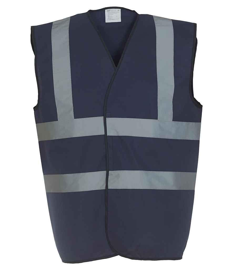 Yoko Hi-Vis Two Band and Braces Waistcoat | Navy