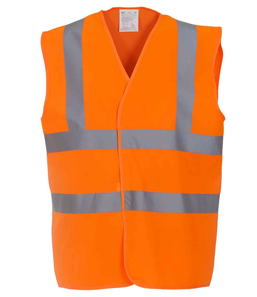 Yoko Hi-Vis Two Band and Braces Waistcoat | Orange