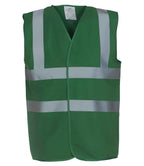 Yoko Hi-Vis Two Band and Braces Waistcoat | Paramedic Green