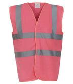 Yoko Hi-Vis Two Band and Braces Waistcoat | Pink