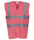 Yoko Hi-Vis Two Band and Braces Waistcoat | Pink