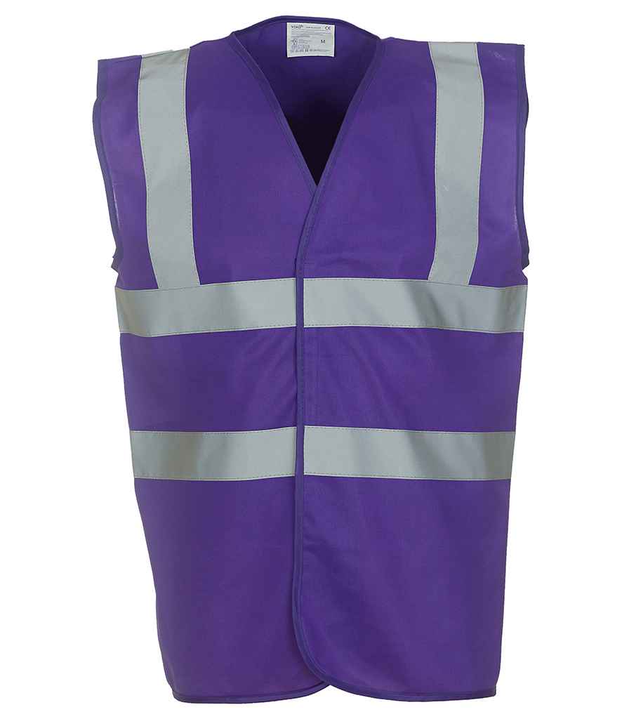 Yoko Hi-Vis Two Band and Braces Waistcoat | Purple