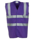Yoko Hi-Vis Two Band and Braces Waistcoat | Purple