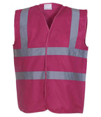 Yoko Hi-Vis Two Band and Braces Waistcoat | Raspberry