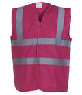 Yoko Hi-Vis Two Band and Braces Waistcoat | Raspberry