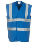 Yoko Hi-Vis Two Band and Braces Waistcoat | Royal Blue
