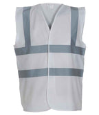 Yoko Hi-Vis Two Band and Braces Waistcoat | White