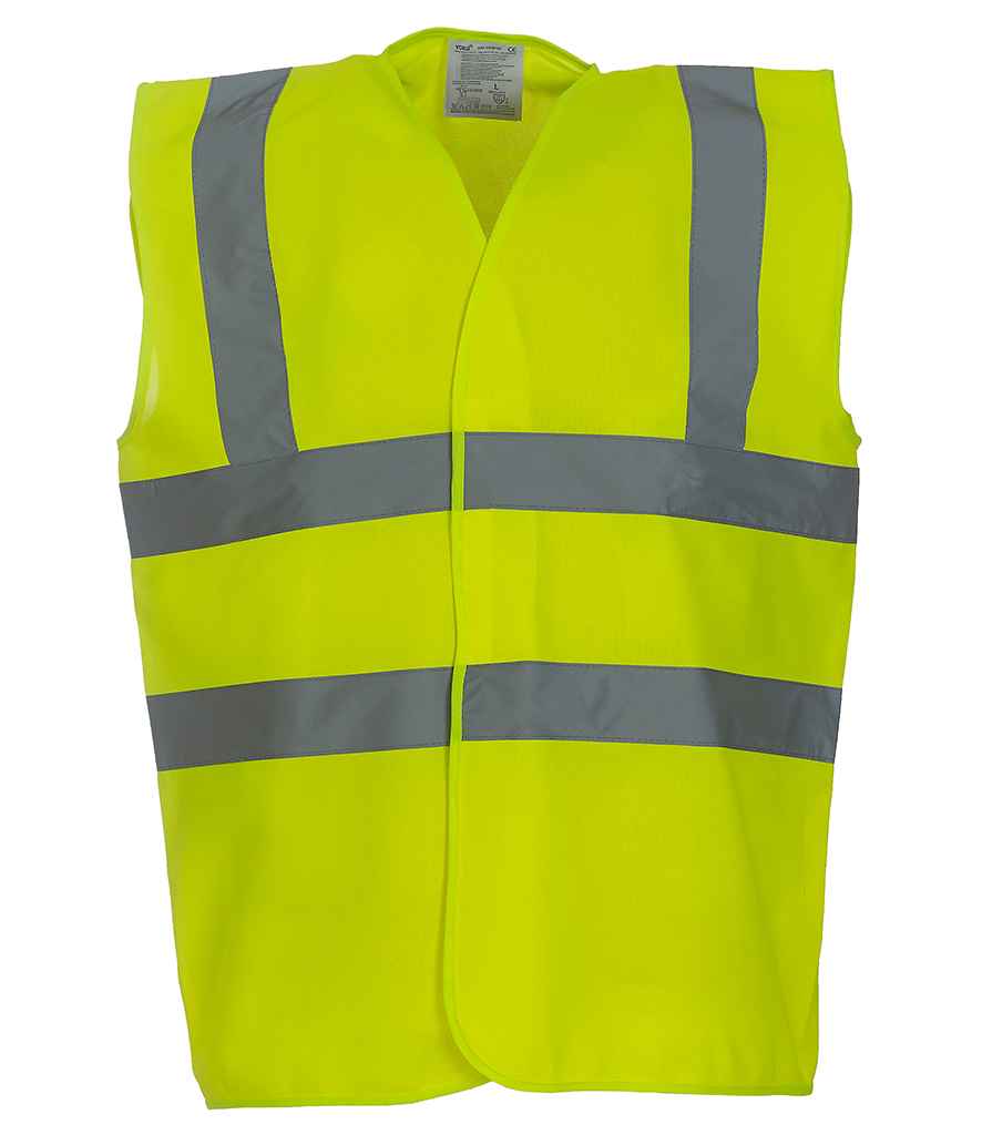 Yoko Hi-Vis Two Band and Braces Waistcoat | Yellow