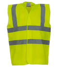 Yoko Hi-Vis Two Band and Braces Waistcoat | Yellow
