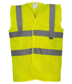 Yoko Top Cool Open Mesh Waistcoat | Yellow
