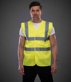 Yoko Top Cool Open Mesh Waistcoat | Yellow