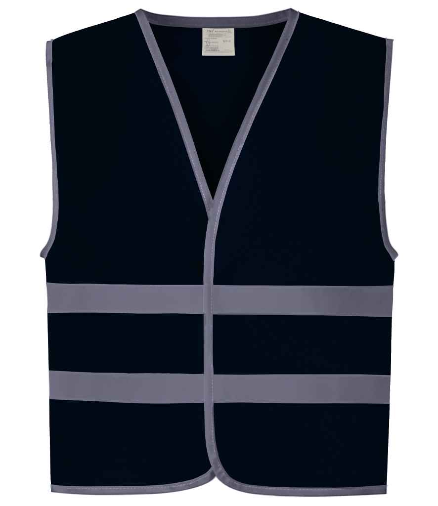 Yoko Kids Hi-Vis Two Band Waistcoat | Navy