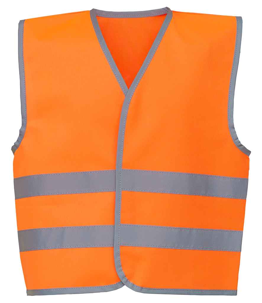Yoko Kids Hi-Vis Two Band Waistcoat | Orange
