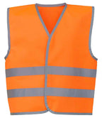 Yoko Kids Hi-Vis Two Band Waistcoat | Orange