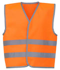 Yoko Kids Hi-Vis Two Band Waistcoat | Orange