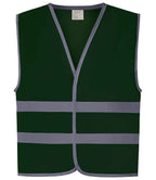 Yoko Kids Hi-Vis Two Band Waistcoat | Paramedic Green