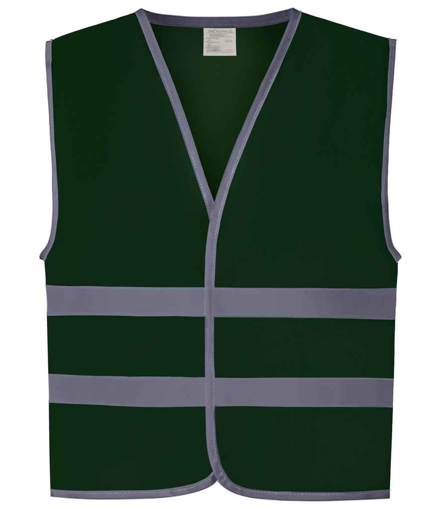Yoko Kids Hi-Vis Two Band Waistcoat | Paramedic Green