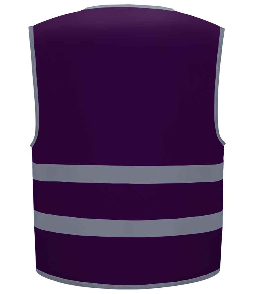 Yoko Kids Hi-Vis Two Band Waistcoat | Purple