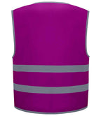 Yoko Kids Hi-Vis Two Band Waistcoat | Raspberry