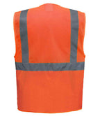 Yoko Hi-Vis Top Cool Open Mesh Executive Waistcoat | Orange