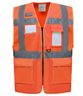 Yoko Hi-Vis Top Cool Open Mesh Executive Waistcoat | Orange