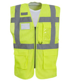 Yoko Hi-Vis Top Cool Open Mesh Executive Waistcoat | Yellow