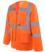Yoko Hi-Vis Executive Long Sleeve Waistcoat | Orange