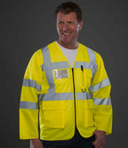 Yoko Hi-Vis Executive Long Sleeve Waistcoat | Yellow