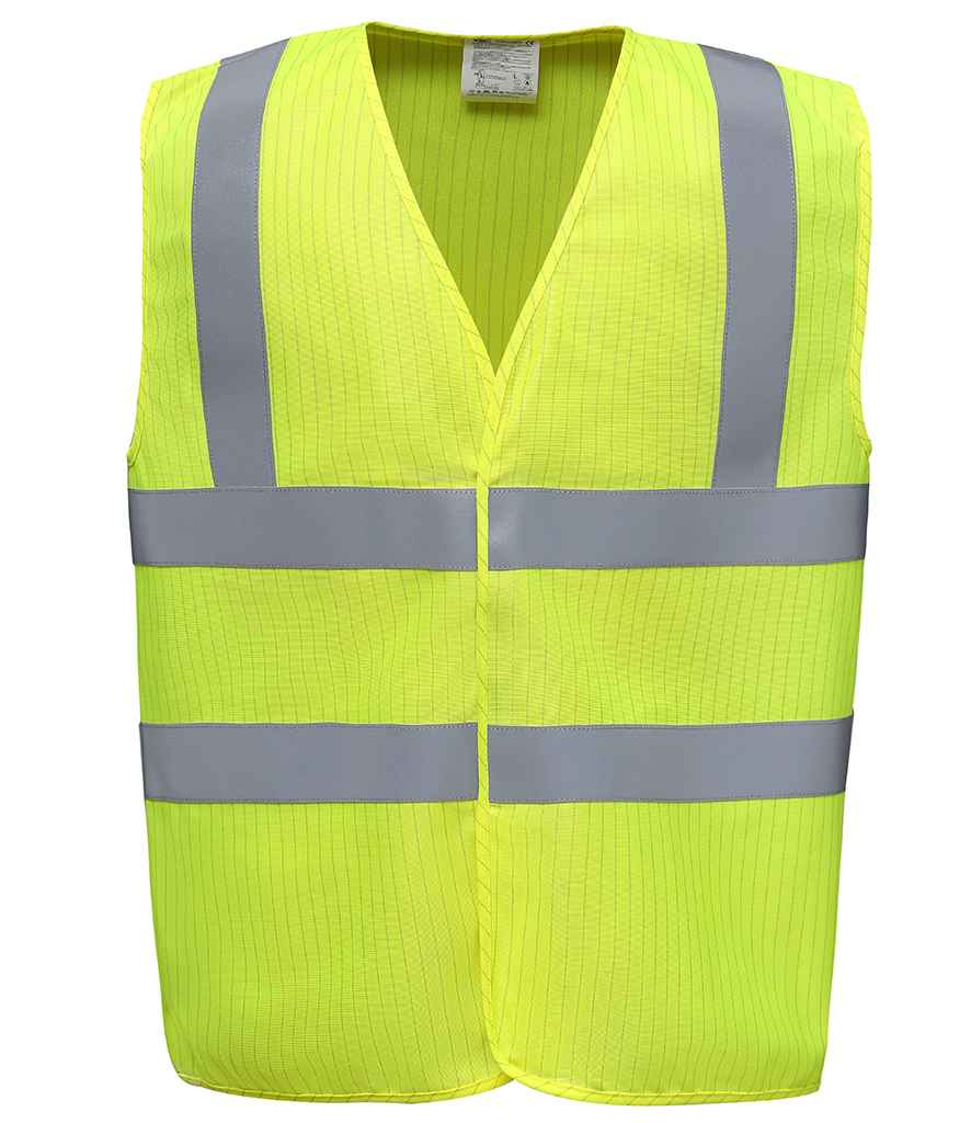 Yoko Hi-Vis Anti-Static Flame Retardant Waistcoat | Yellow