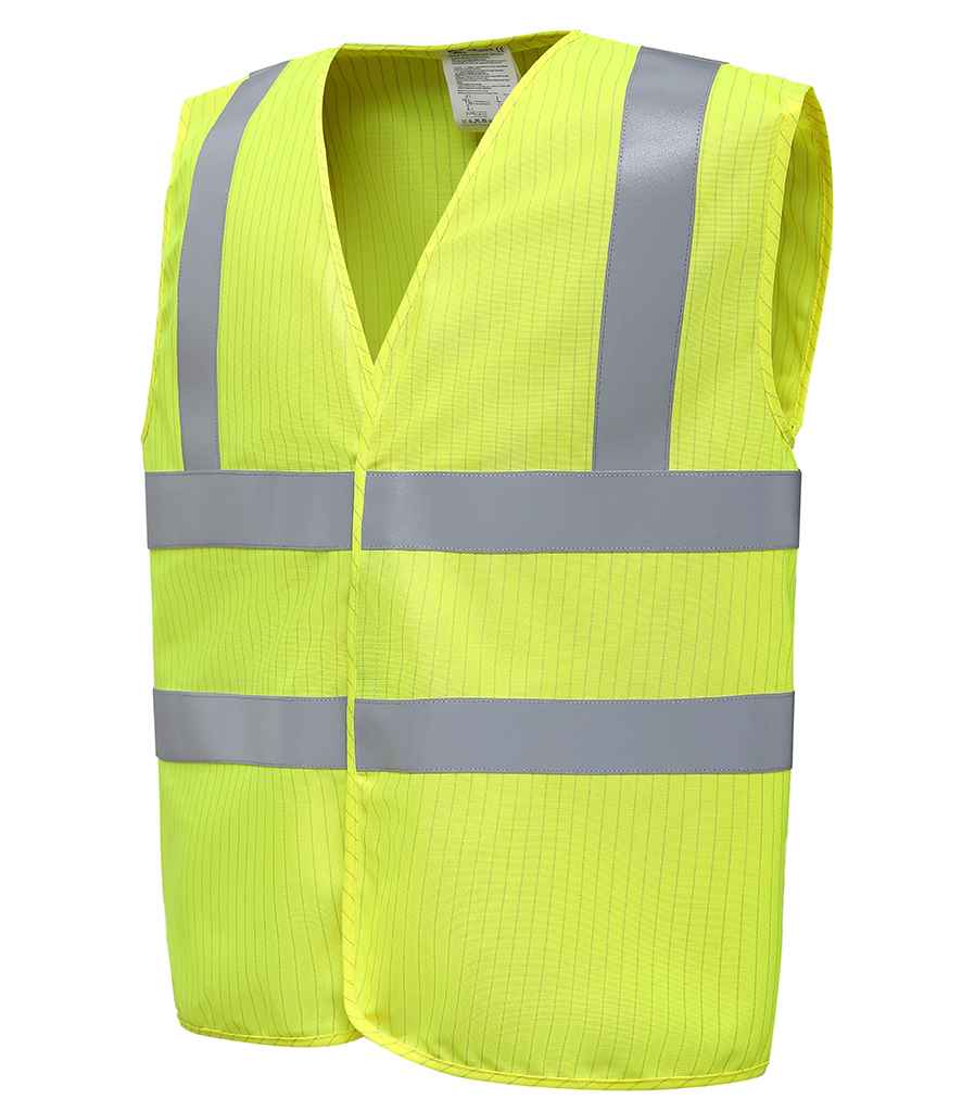 Yoko Hi-Vis Anti-Static Flame Retardant Waistcoat | Yellow