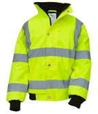 Yoko Kids Hi-Vis Bomber Jacket | Yellow