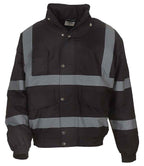 Yoko Hi-Vis Classic Bomber Jacket | Black