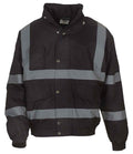 Yoko Hi-Vis Classic Bomber Jacket | Black