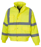 Yoko Hi-Vis Classic Bomber Jacket | Yellow