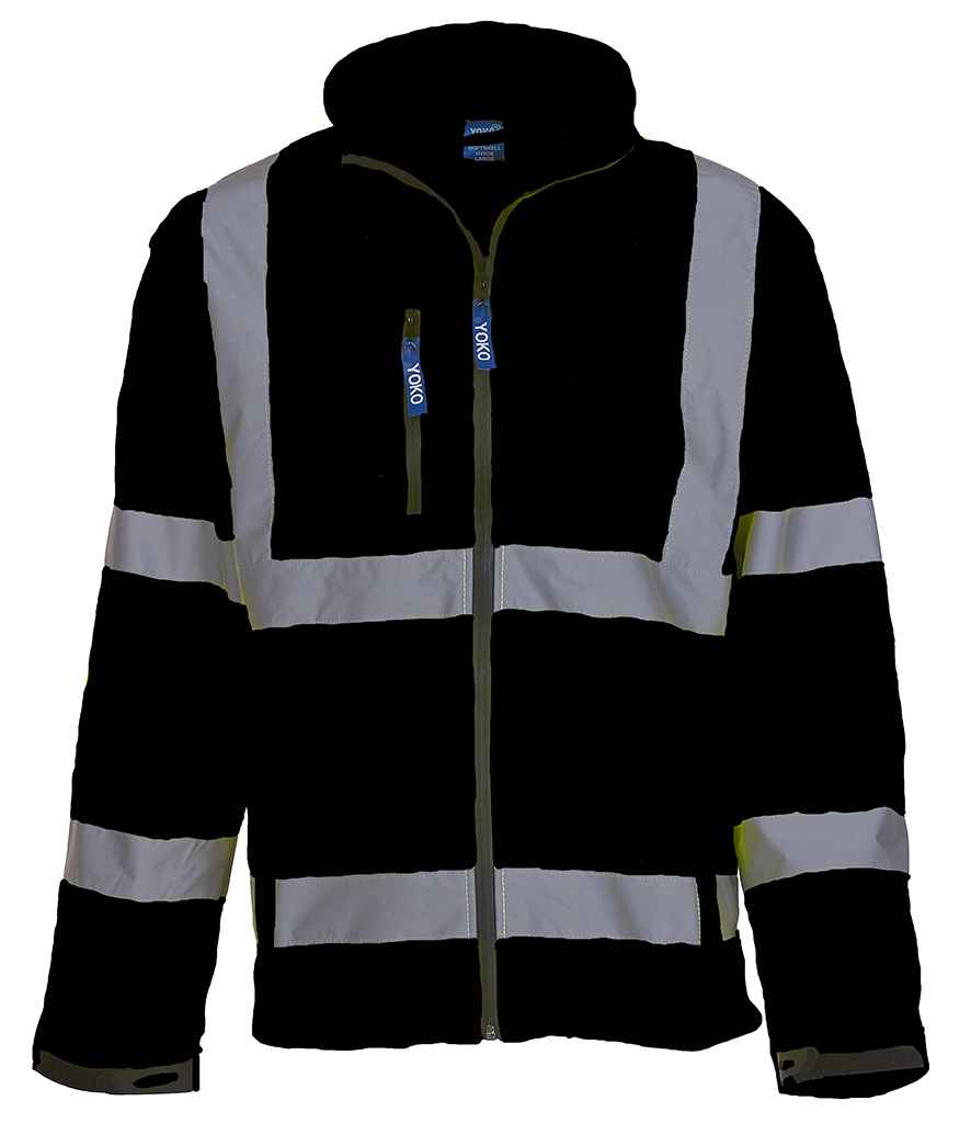Yoko Hi-Vis Soft Shell Jacket | Black