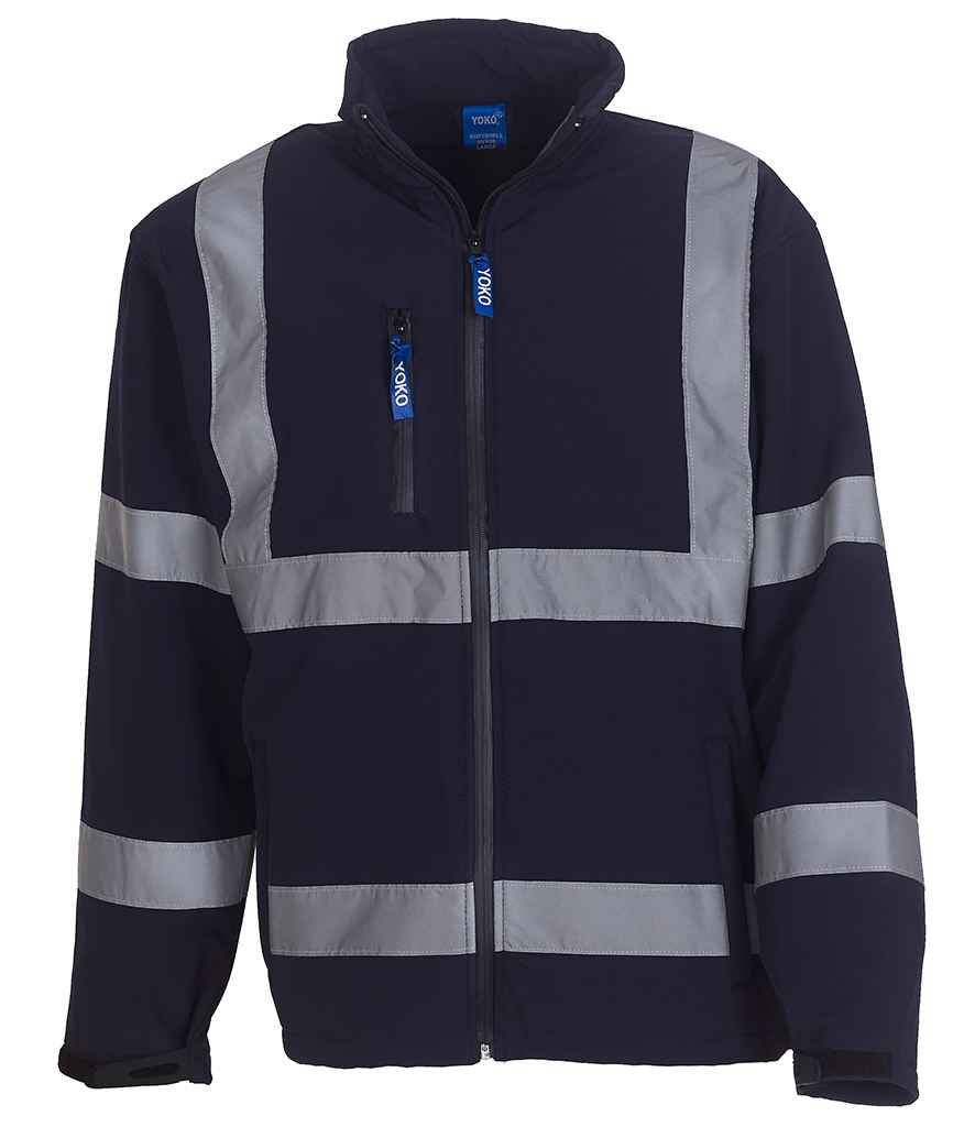 Yoko Hi-Vis Soft Shell Jacket | Navy