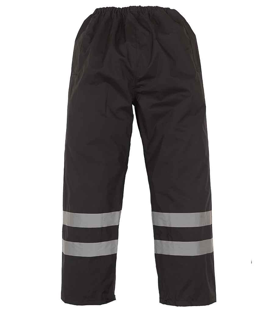 Yoko Hi-Vis Waterproof Overtrousers | Black