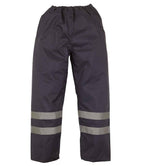 Yoko Hi-Vis Waterproof Overtrousers | Navy