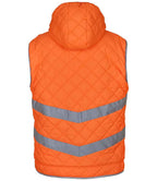 Yoko Hi-Vis Kensington Hooded Gilet | Orange