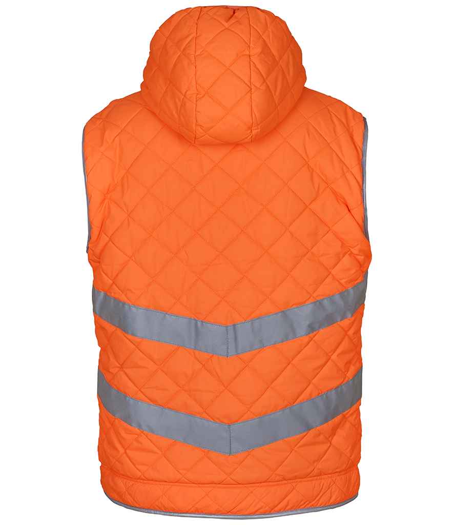 Yoko Hi-Vis Kensington Hooded Gilet | Orange
