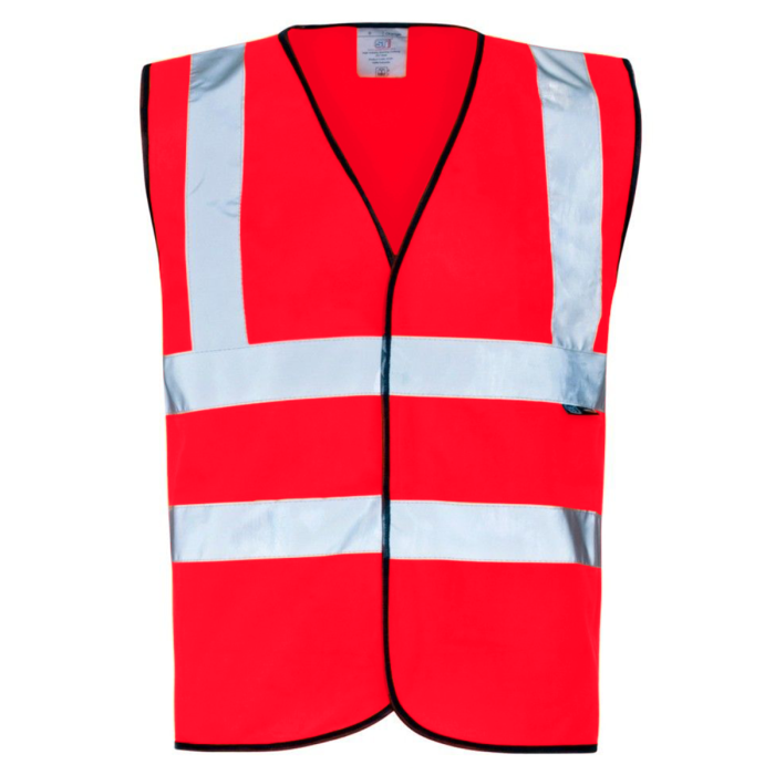 Red Vectorvest Supertouch Hi Vis Red Velcro Vest – Cobra Workwear