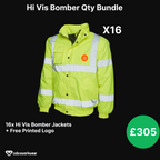 Hi Vis Bomber Jacket Qty Bundle Package X4, X16 or X32