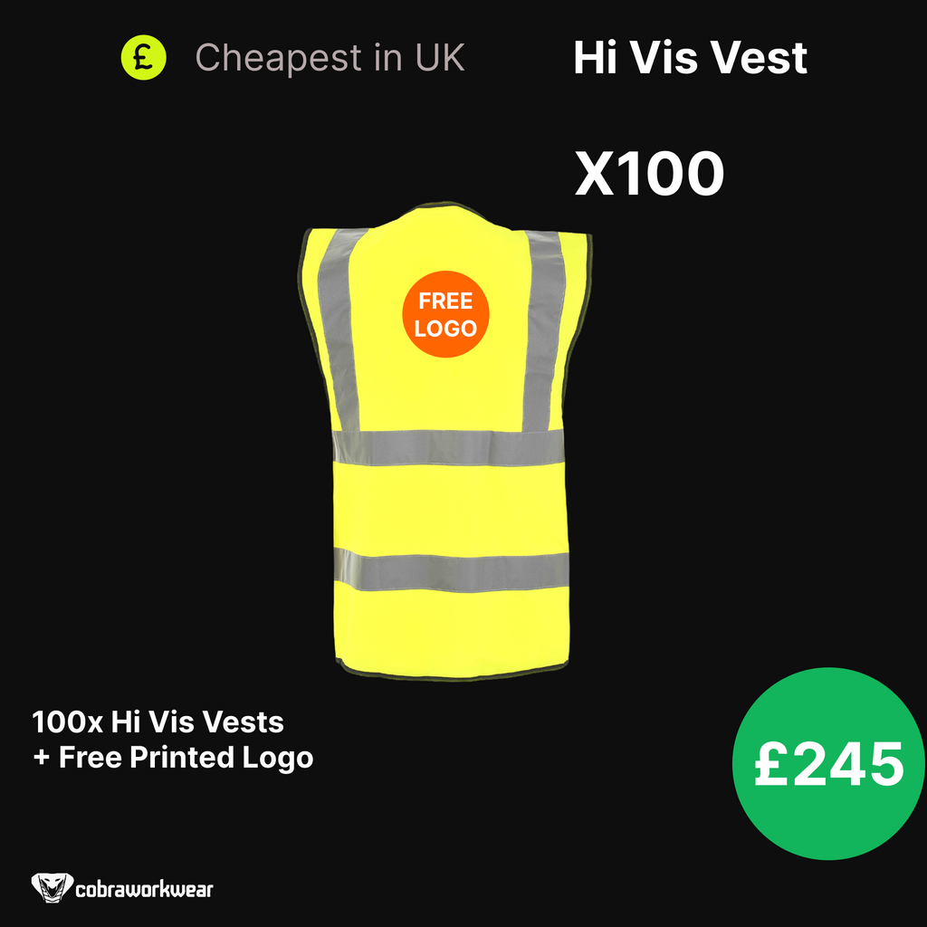 Hi Vis Vest Qty Bundle Package x20, x40, x100, x250, x500 x1000