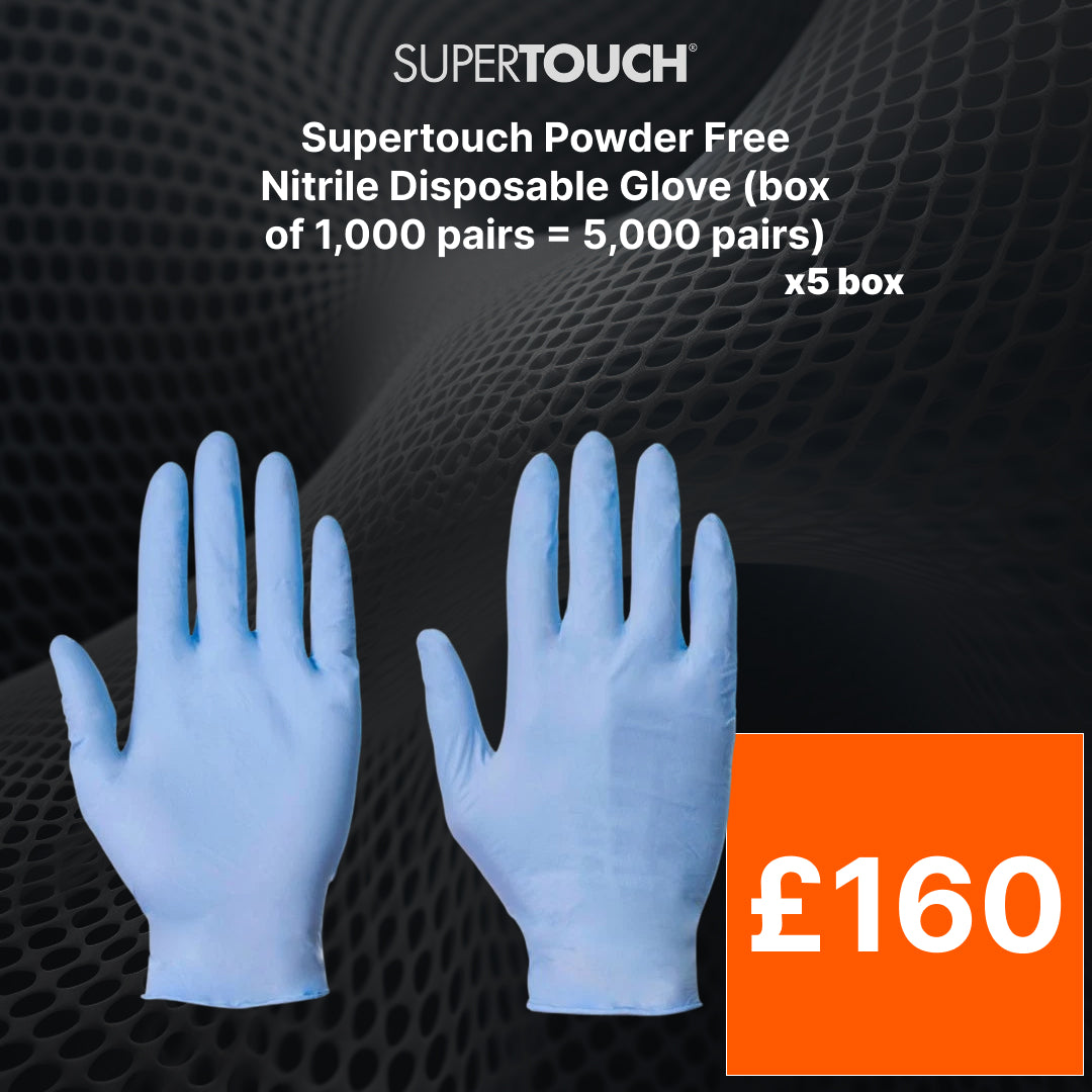 Supertouch Powder Free Nitrile Disposable Glove (5 Box = 5,000 pairs)