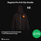 Regatta Pro Full Zip Hoodie Qty Bundle Package 4x, 8x or 24x