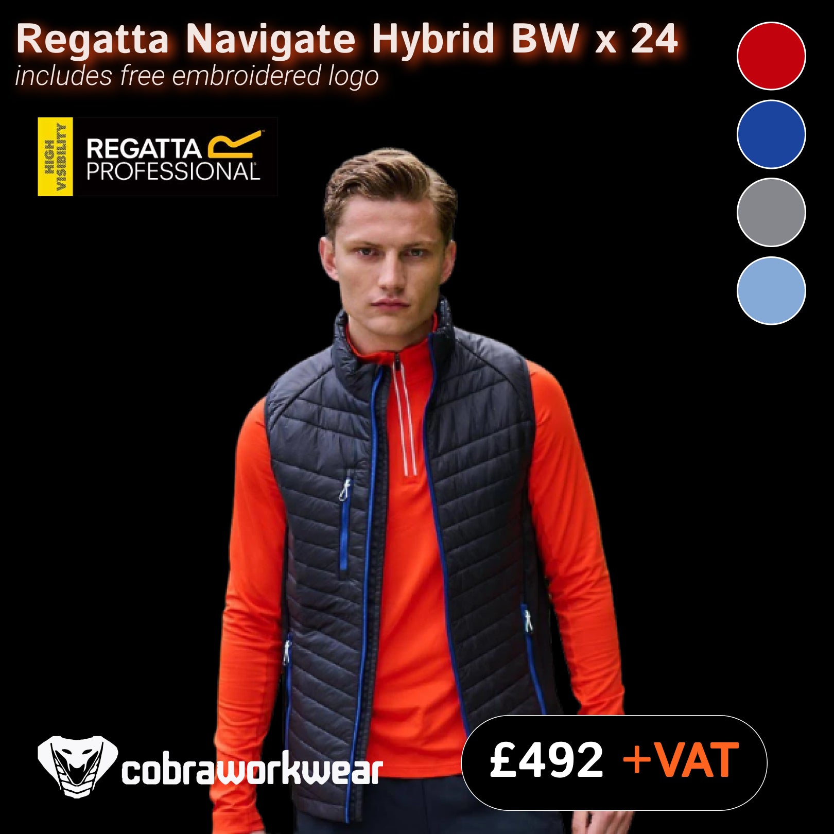 Regatta Qty Bundle Package - Navigate Hybrid Body Warmer x 24
